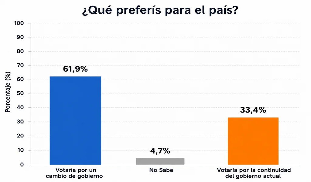 Cambio en el clima político: seis de cada diez argentinos no votarian oficialismo