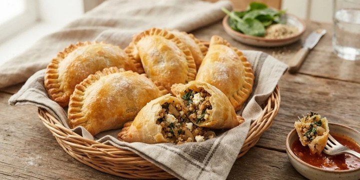 Empanadas de quinoa, espinaca y queso